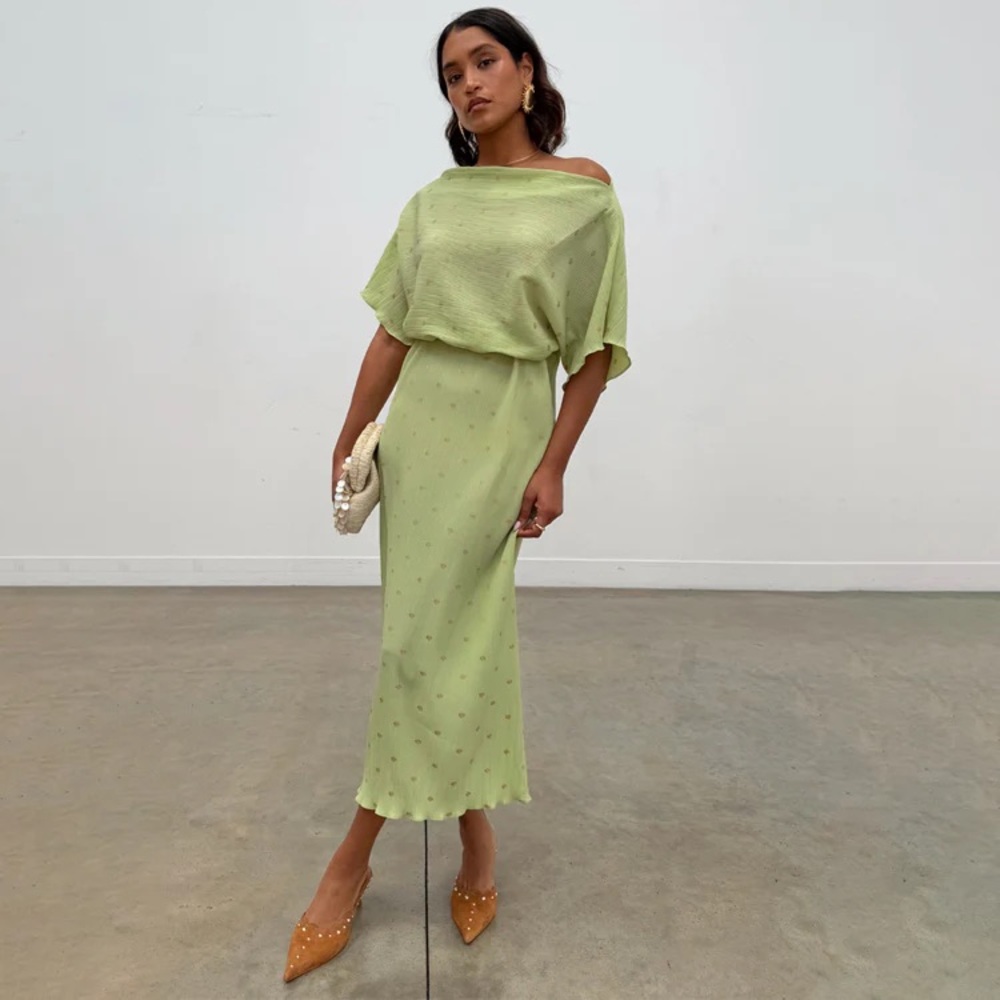 Never Fully Dressed Tilly Green Midi Dress NWT